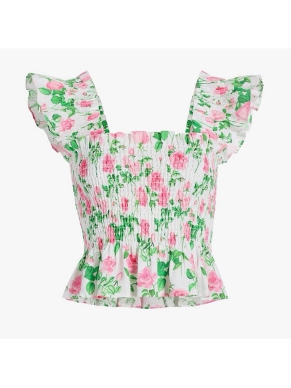 Hill House The Paz Top in Pink Roses